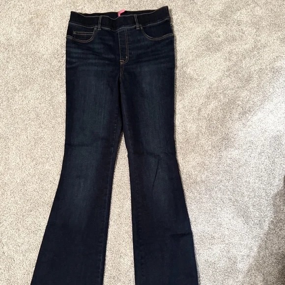 SPANX Blue Flare Wide Leg Jeans - Picture 2 of 8